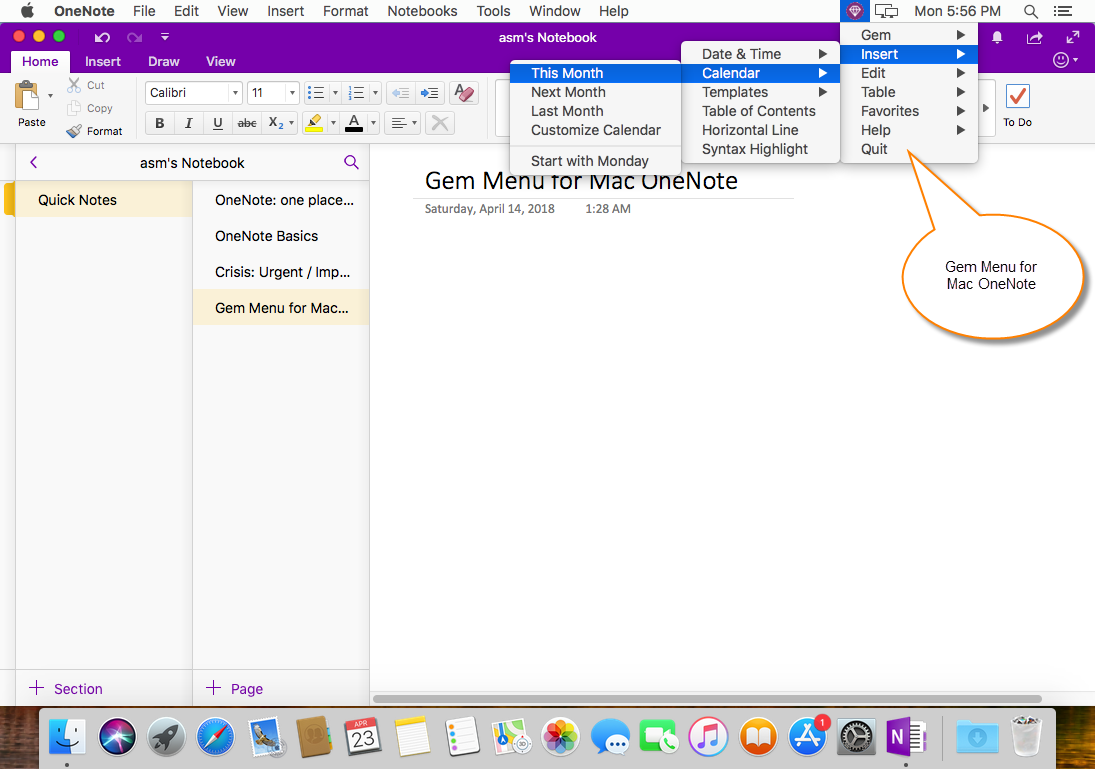 onenote for mac find tag